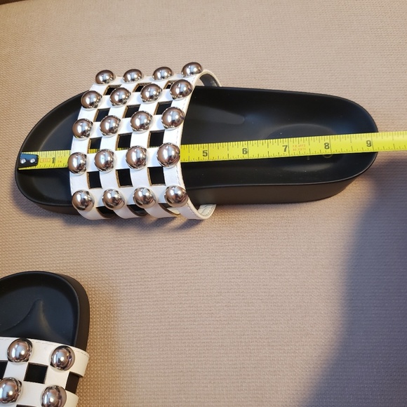 CATHERINE MALANDRINO BUBBLIE SLIDE SANDALS  WHITE - Picture 8 of 8